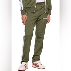 Palm Angels Classic Logo Track Pants Military White Size Medium NWT MSRP $550